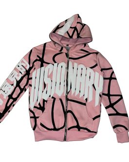 Full Zipup Puff Print Hoodies
