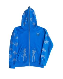 Full Zipup Rhine Stone Hoodies